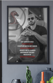 Andrew Tate Poster | My Unmatched Perspicacity | Hustler's Inventory | Shop Now!