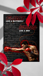 Get your motivational poster featuring Muhammad Ali and his famous quotes