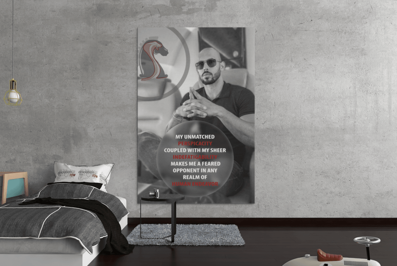 My Unmatched Perspicacity I | Andrew Tate Poster | Shop Now | Hustler's Inventory