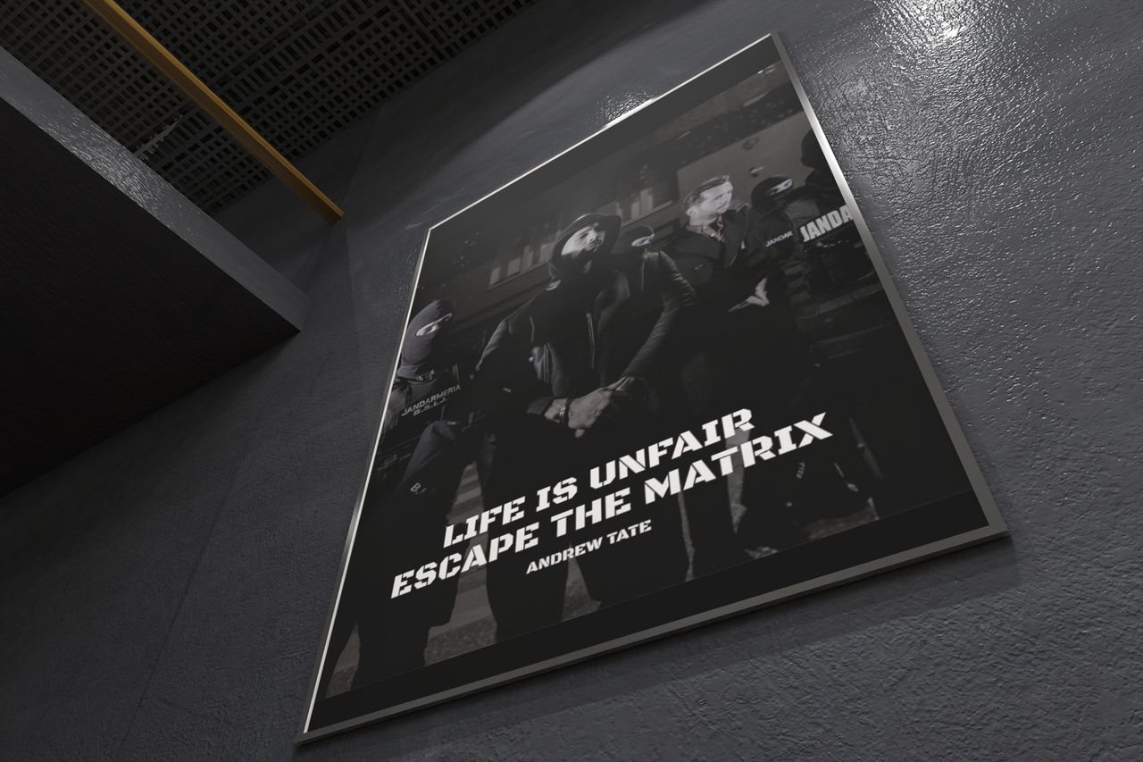 Escape the Matrix | Andrew Tate Motivational Poster | Hustler's Inventory Shop Now
