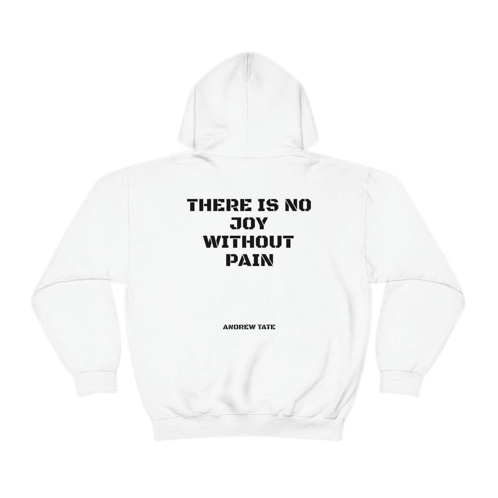 Get inspired to achieve your goals with an Andrew Tate motivational sweatshirt featuring the quote 'There is no joy without pain.' Available in a range of sizes and shipped worldwide at low prices.