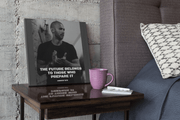 Stay motivated to prepare for the future with an Andrew Tate poster featuring the quote 'The future belongs to those who prepare it.' Available in various sizes and at low prices for worldwide shipping