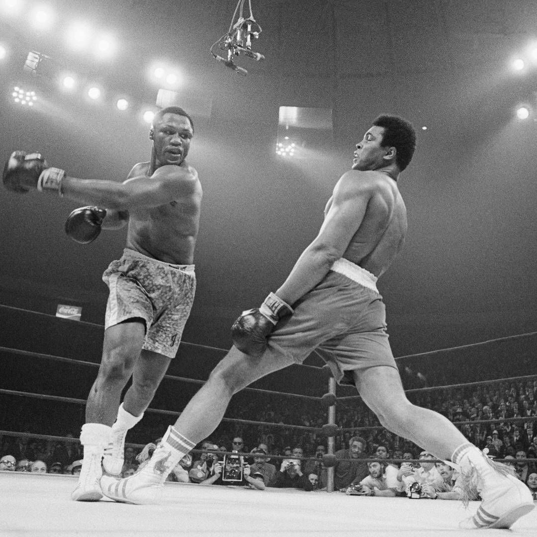 Muhammad Ali fighting Joe Frazier