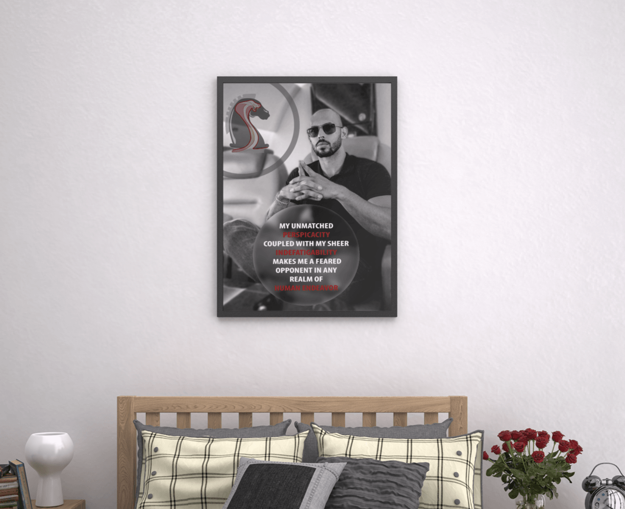 Andrew Tate Poster | My Unmatched Perspicacity | Hustler's Inventory Shop Now