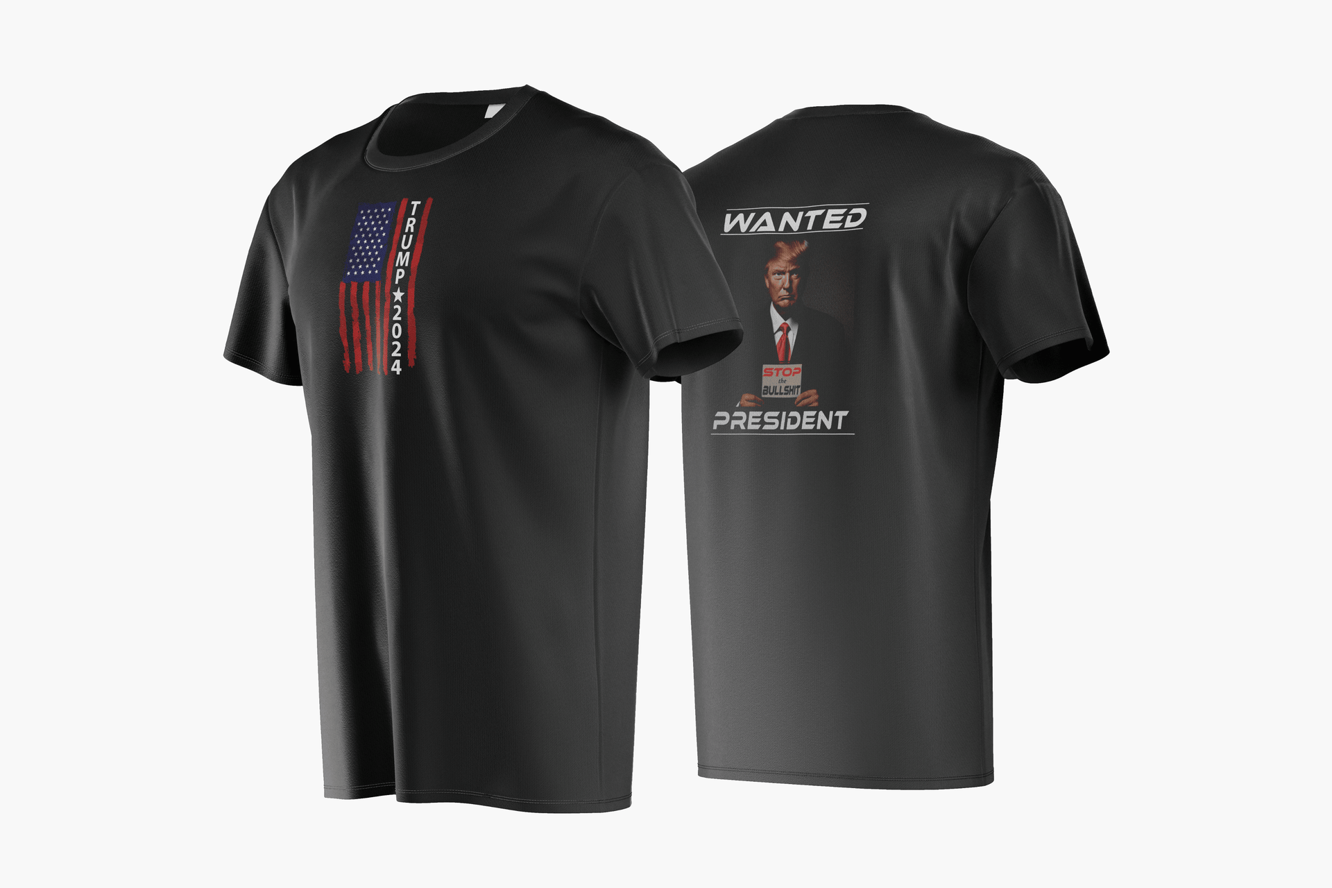 Black Variant of the Donald Trump Support T-Shirt | Support Trump in the 2024 Elections