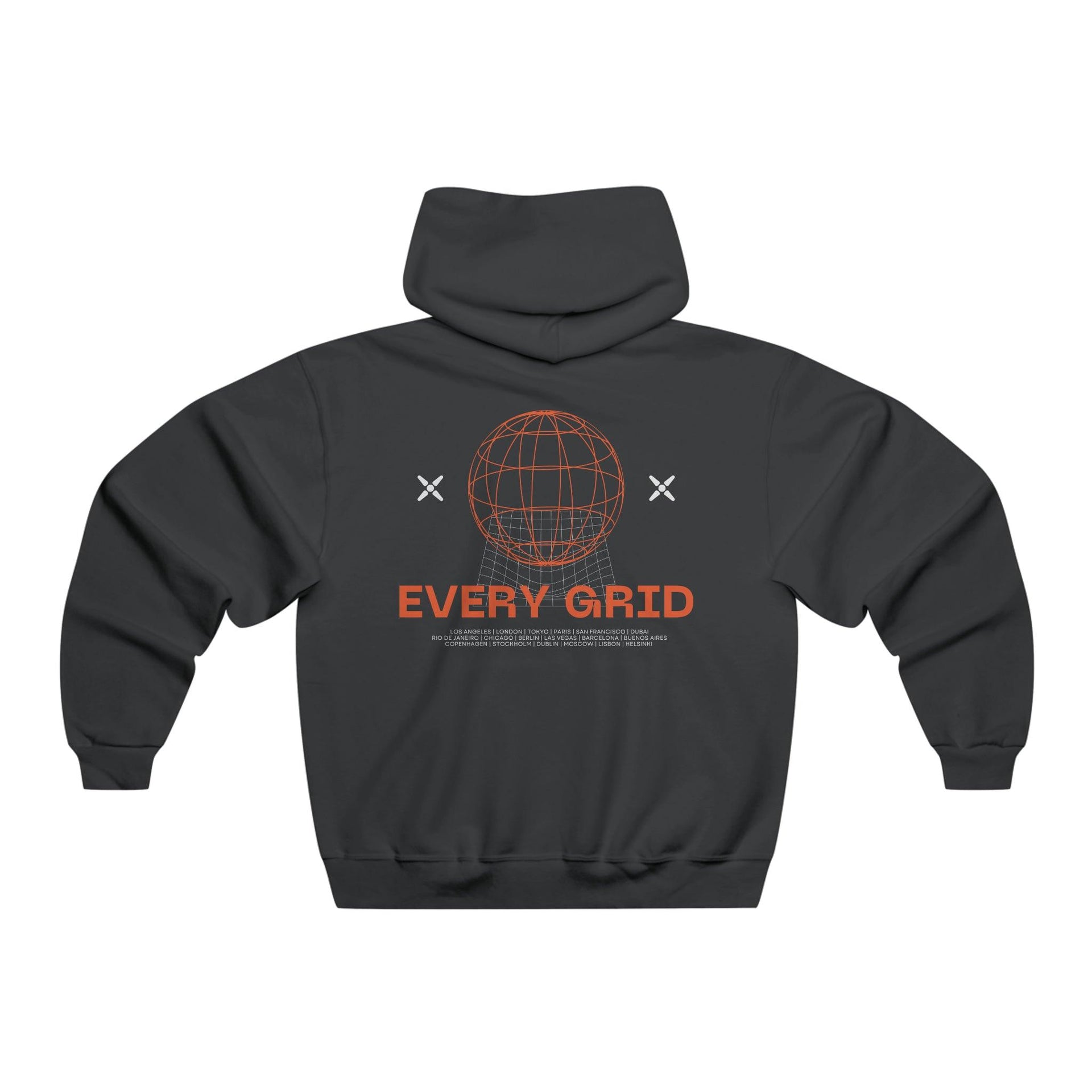 Every Grid Hustler Hoodie - Premium Black Back - Hoodie Quotes | Motivational Clothing | Hustler's Inventory