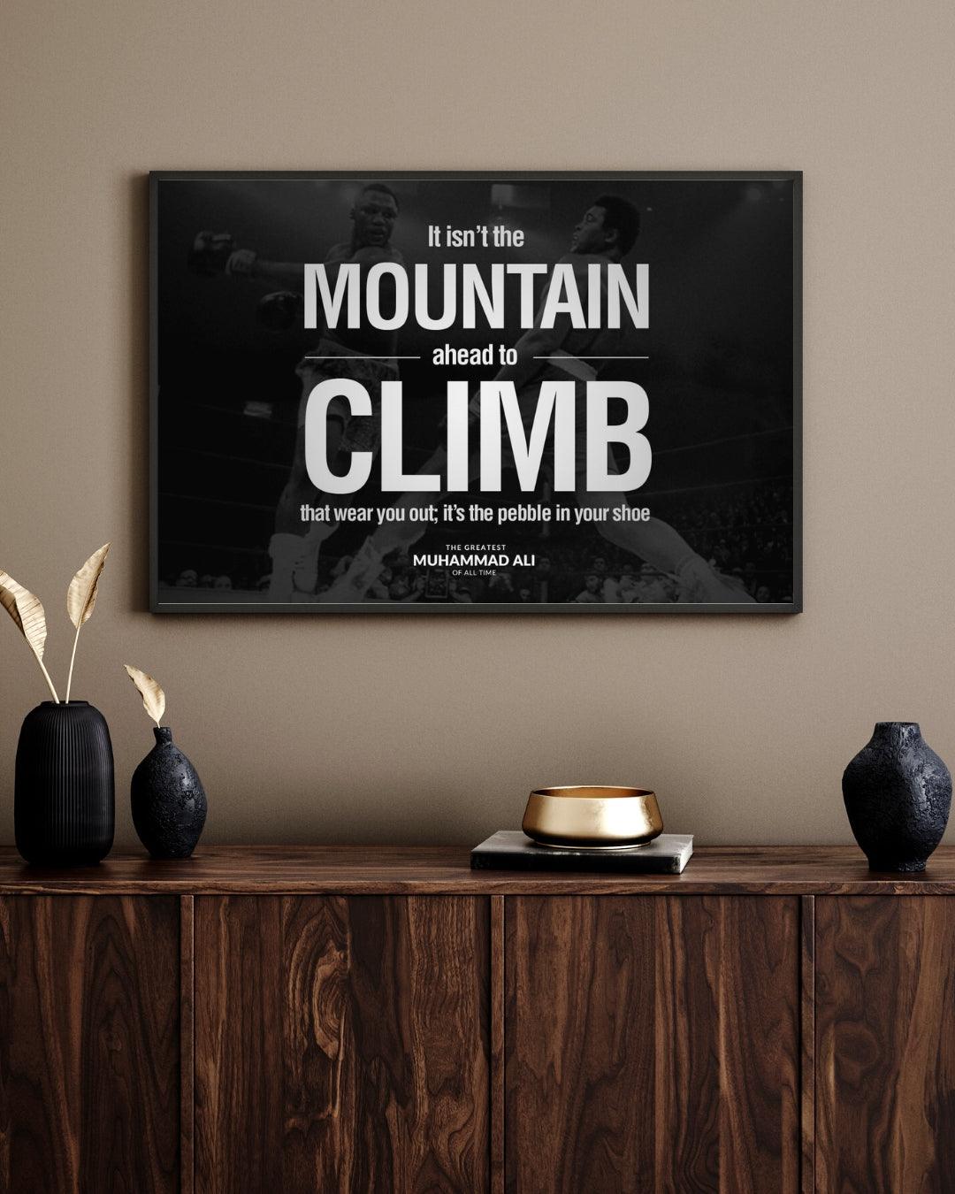 Motivational Poster featuring Muhammad Ali and his Quote | Get yours Now at Hustler's Inventory