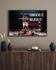 Get motivated every day with this unique Muhammad Ali Wall Poster | Hustler's Inventory.