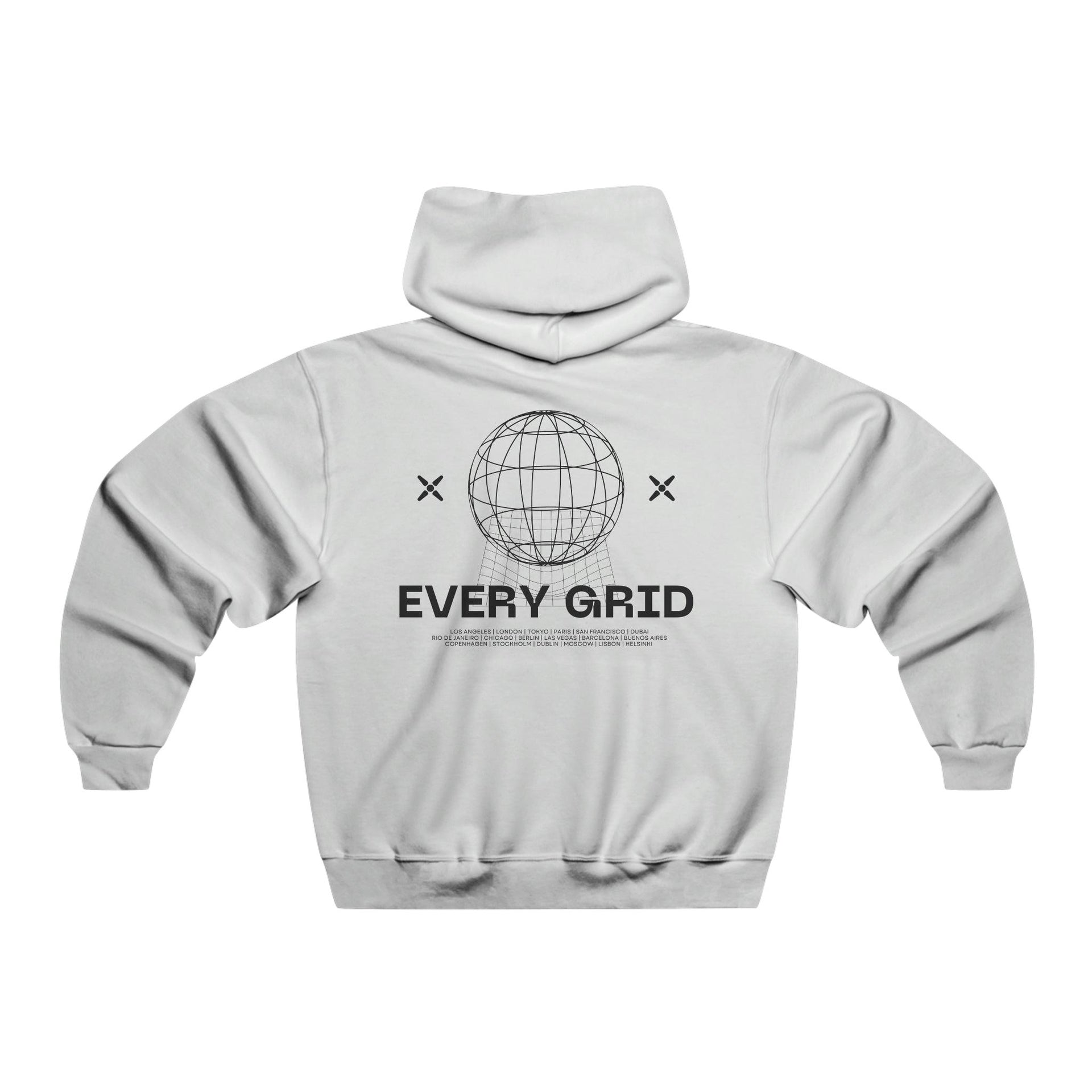 Every Grid Hustler Hoodie - Featuring Inspiring Hoodie Quotes - White Variant | Available Worldwide and in four sizes